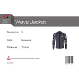 F2 Herren Neopren Oberteil Wave Jacket 2,5mm XS-XXL Größe wählbar Anthrazit
