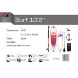F2 Stand Up Paddle Board Surf SUP Women's 10'2"/10'6" Purple Size selectable