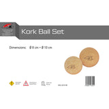 F2 Balance Yoga Cork Ball Set 2x Cork Balls 8/10cm Balance Training