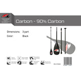 F2 SUP Paddle 40% Carbon Paddle 3-piece 178-220cm Black