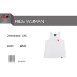 F2 Retro Tank Top Ride Damen Tshirt Ärmellos Tanktop Weiss - Größe wählbar