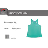 F2 Retro Tank Top Ride Oceangreen Women's Sleeveless T-Shirt Turquoise - Size selectable