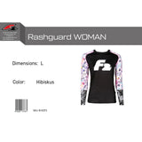 F2 Retro Rashguard Hibiscus Women's Functional Shirt Watersports - Size Selectable