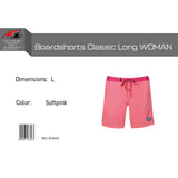 F2 Retro Boardshorts Classic Long Softpink Damen Badeshorts Lang - Größe wählbar
