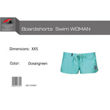 F2 Retro Boardshorts Swim Oceangreen Damen Badeshorts Kurz - Größe wählbar