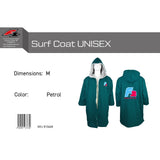 F2 Retro Surf Coat Unisex Poncho Jacket Petrol - Size selectable