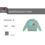 F2 Retro Barracuda Pullover Aqua Türkis - Größe wählbar