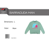 F2 Retro Barracuda Pullover Aqua Türkis - Größe wählbar
