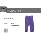 F2 Retro Vegas Joggers Plum Stonewashed Purple - Size selectable