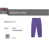 F2 Retro Vegas Joggers Plum Stonewashed Purple - Size selectable