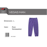 F2 Retro Vegas Joggers Plum Stonewashed Purple - Size selectable