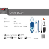 F2 SUP Stand Up Paddle Board Drive White - Size selectable