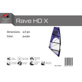 F2 Windsurf Segel Rave HD X Lila 2,2qm-6qm - Größe wählbar