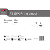 F2 Kiteboard fin GRP fin single white - size selectable