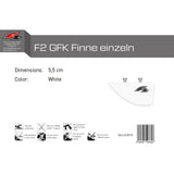 F2 Kiteboard fin GRP fin single white - size selectable