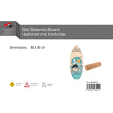 F2 Set Balance Board Halfshell 80x30cm mit Korkrolle