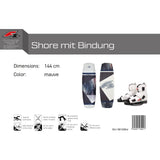 F2 Set Wakeboard Shore Brown 144cm with Team Boot Wakeboard Bindings L/XL