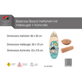 F2 Balance Board Half-Shell Balance Training 80x30cm