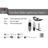 F2 Set Foilboard Lightning Weiss 90,2L + Alu Foil 2400 + Wing 4qm