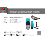 F2 Set Foilboard Comet Team Turquoise 65L + Alloy Foil 2400 + Wing 4sqm
