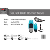 F2 Set Foilboard Comet Team Türkis 80L + Alu Foil 1700 + Wing 5qm