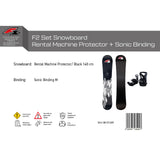 F2 Set Snowboard Rental Machine mit Protector + Bindung Komplettset Größen wählbar