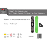 FTWO Snowboard Set TNT Black Death Black 147cm with Binding M Sale
