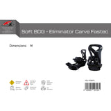 F2 Snowboard Soft Binding - Eliminator Carve Fastec Silver size selectable