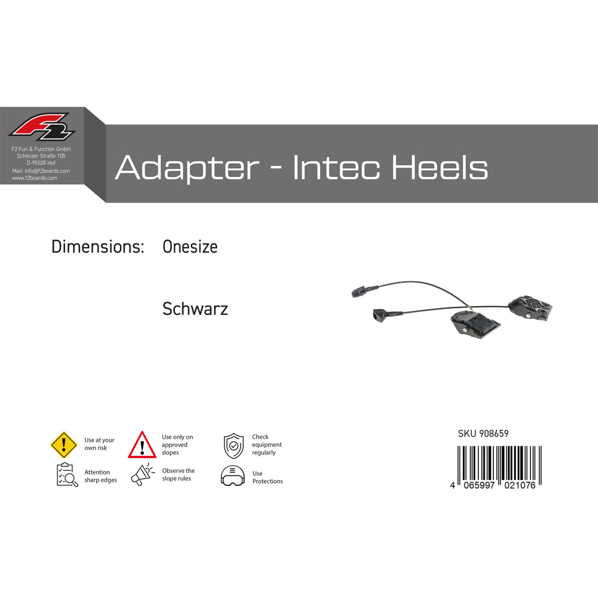 F2 INTEC Step in Adapter für Hardboots von Deeluxe UPZ VIRUS RAICHLE