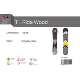 F2 Men's Snowboard T-Ride Wood Freeride Selectable Size Black/Grey 2023/24
