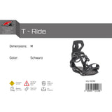 F2 Men's Snowboard Soft Binding T-Ride M-XL Size Selectable Black