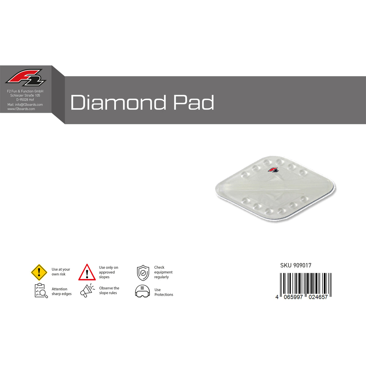 F2  Snowboard Pads Diamond Pad