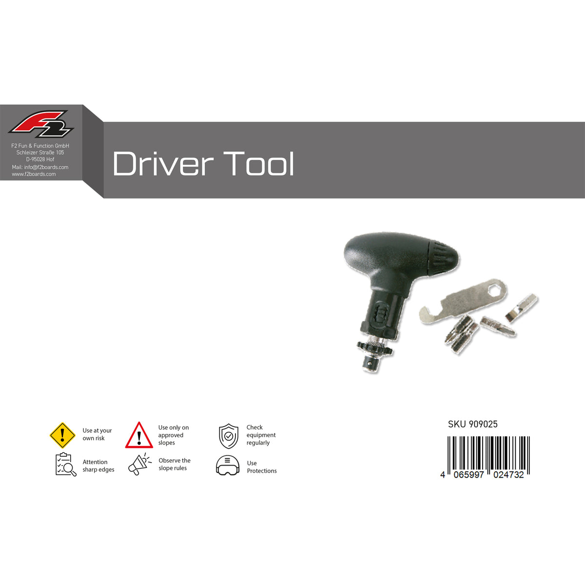 F2 Snowboard Driver Tool Screwdriver Black