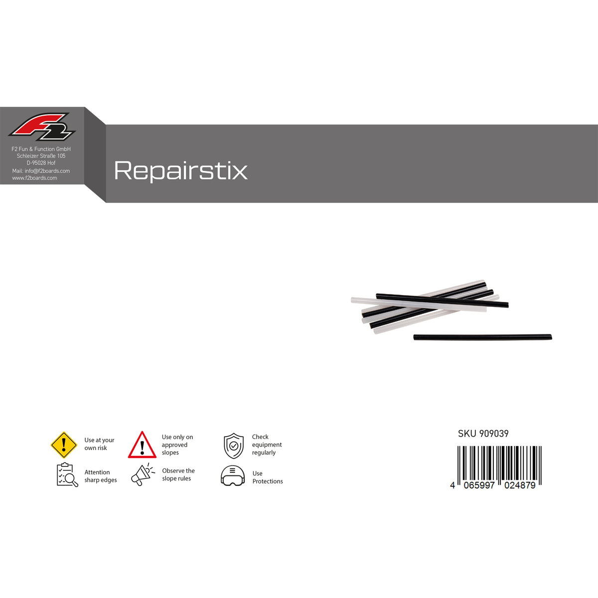 F2 Snowboard accessory repair sticks Repairstix