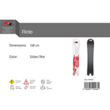 F2 Snowboard Ride Race selectable size silver/red 2024/25