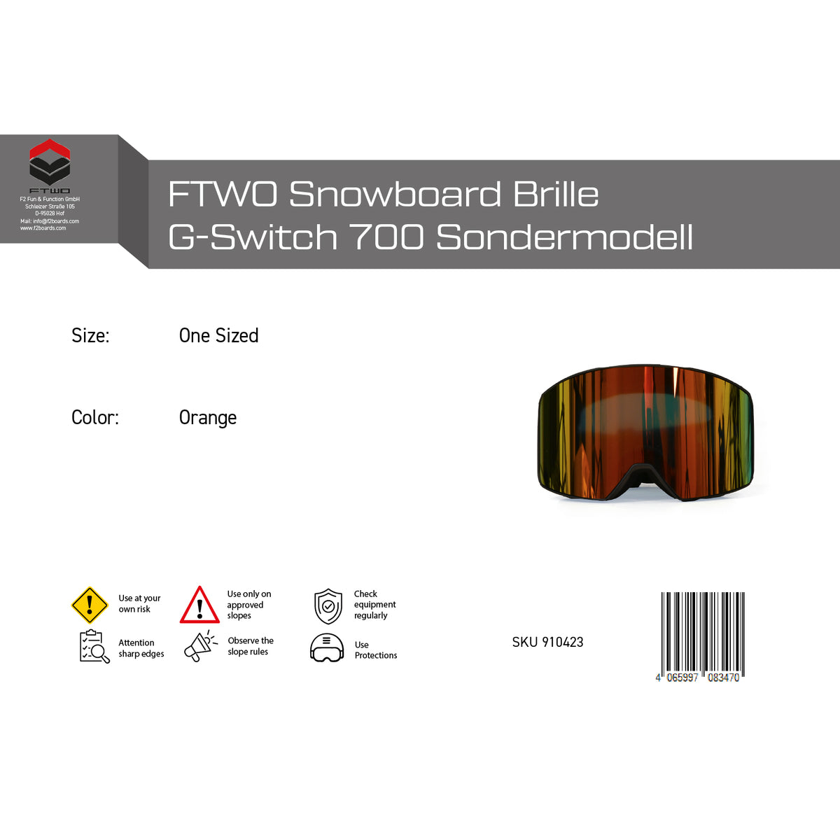 Top brand snowboard/ski goggles - Sale - Selectable models