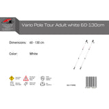 F2 Cross-Country Ski Poles Vario Pole Tour Adjustable 60-130cm White