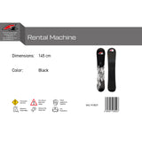F2 Snowboard Rental Machine Black - Size selectable