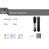 F2 Snowboard Rental Machine Black - Size selectable