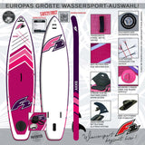 F2 Stand Up Paddle Board AXXIS SMART Women's SUP with E-Pump, size selectable