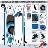 F2 Set Stand Up Paddle Board Sector SMU Blue 10.5 + Kayak Accessories