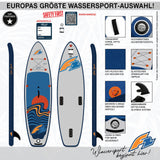 F2 SUP Stand Up Paddle Board Glide Surf Youth Grey - Size selectable