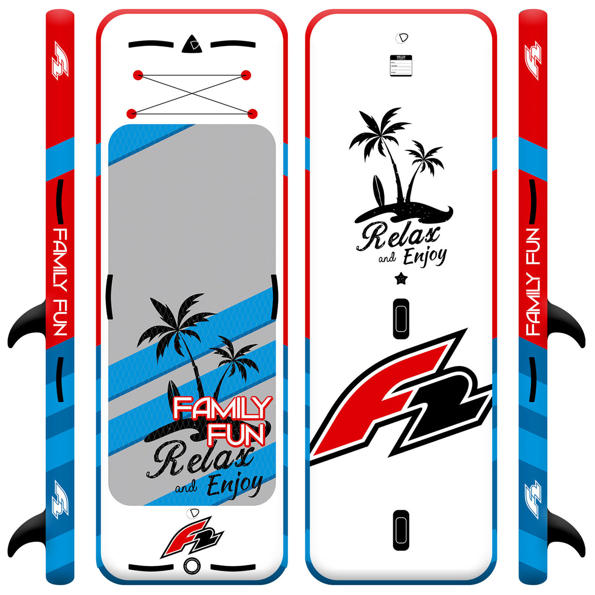 F2 SUP Stand Up Paddle Board Big SUP Unit/Family Fun - Model selectable