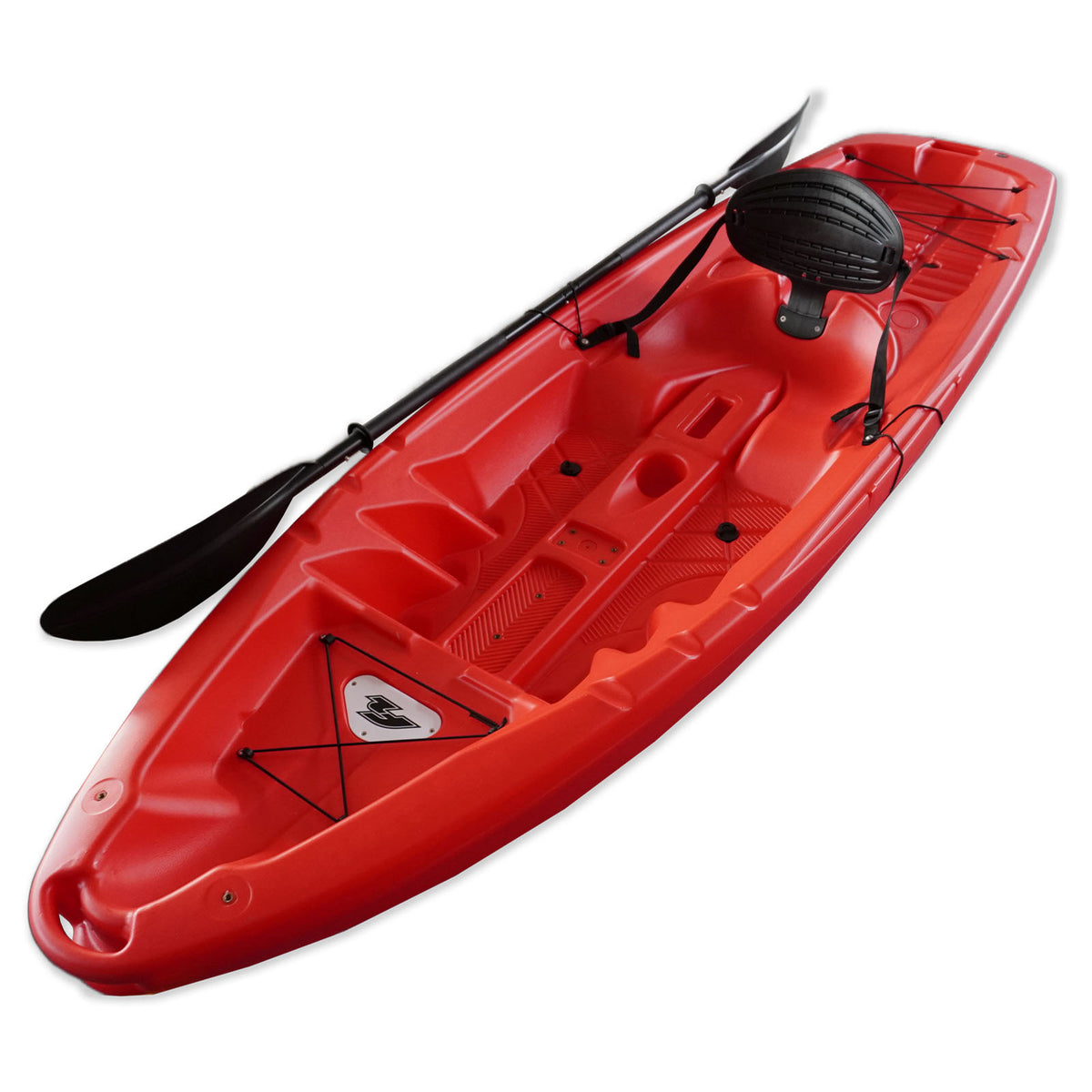 F2 Brand Axxis Kayak - 1-Seater Fishing Kayak with Paddle Red