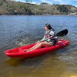 F2 Brand Axxis Kayak - 1-Seater Fishing Kayak with Paddle Red