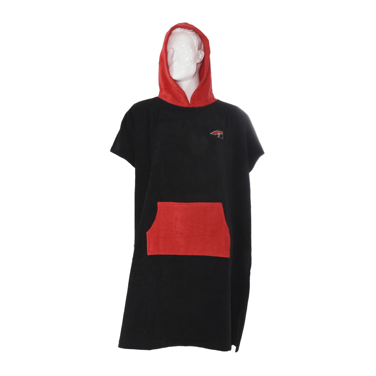 F2 Poncho Surf- Bade- Frottee Poncho Dryrobe Handtuch Modell wählbar Schwarz