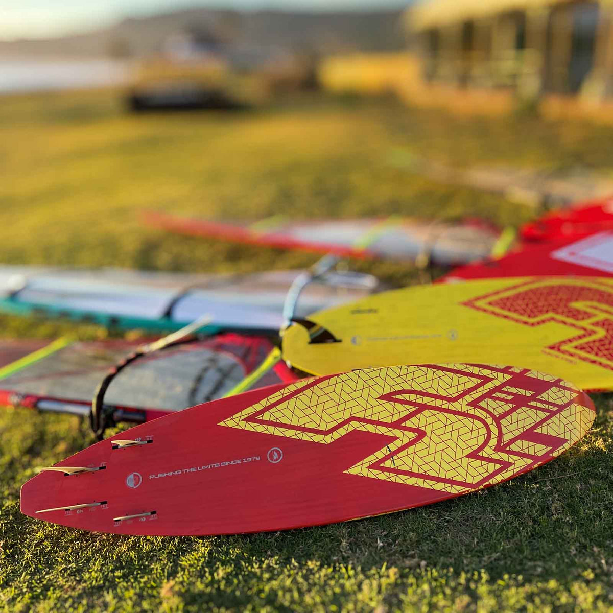 F2 Junior Windsurfboard Barracuda HD Youth 52-66L selectable Red/Yellow