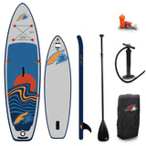 F2 SUP Stand Up Paddle Board Glide Surf Youth Grey - Size selectable