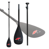 F2 SUP Paddle 40% Carbon Paddle 3-piece 178-220cm Black