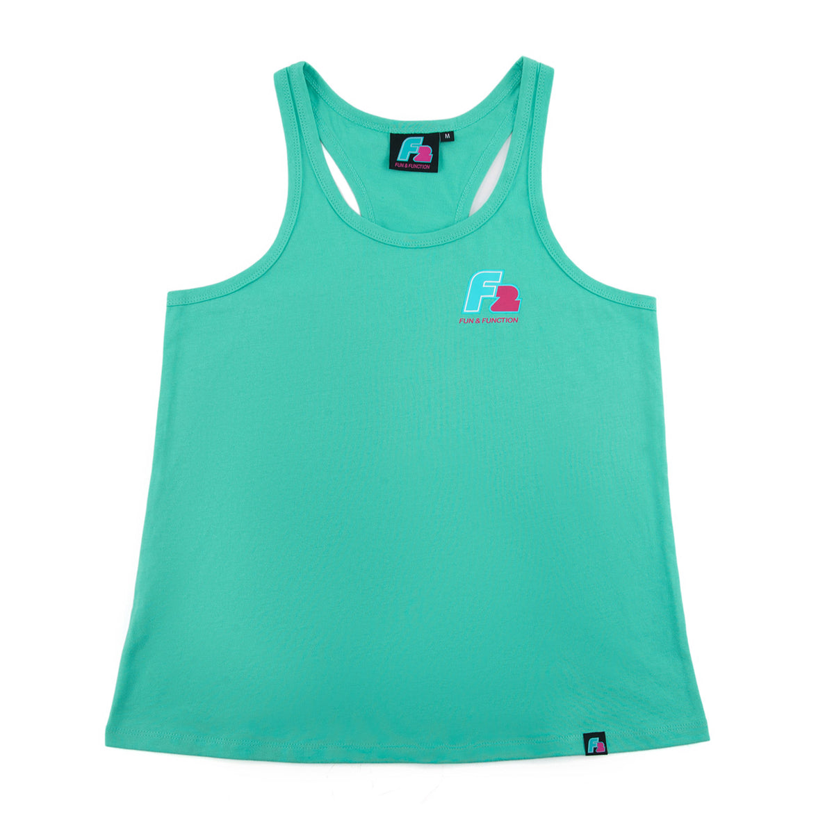 F2 Retro Tank Top Ride Oceangreen Women's Sleeveless T-Shirt Turquoise - Size selectable